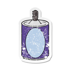 Obraz premium distressed sticker of a cartoon aerosol spray can