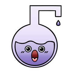 gradient shaded cartoon science experiment