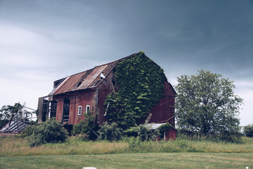 Abandoned Barn Before a Thunderstorm