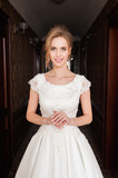 Bride in the brown hall