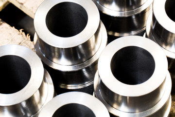 Metal products made by casting techniques closeup