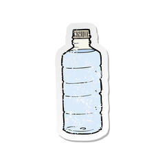 retro distressed sticker of a cartoon water bottle