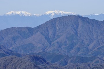 檜洞丸から南アルプスと御正体山