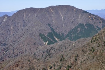 テシロノ頭より大室山を望む