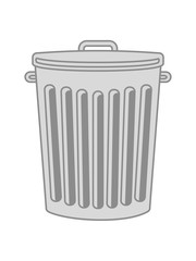 tonne mülltonne mülleimer müll wegwerfen dreck abfall recycling ökologisch biologisch eimer verwerten sauber halten behälter clipart design