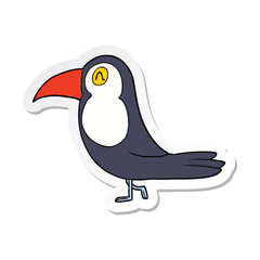 sticker of a cartoon toucan