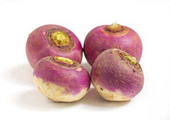 Pink and white turnips