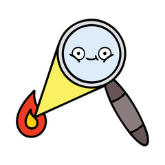 cute cartoon magnifying glass