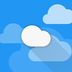 Weather Cloud Adaptive icon Material Design illustration