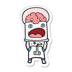 sticker of a cartoon robot