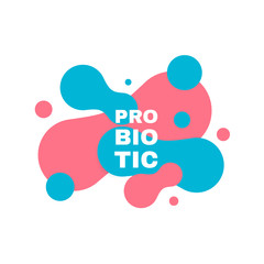 Probiotics Bacteria Vector illustration. Microscopic bacteria