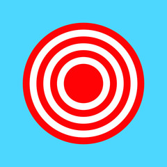 Bullseye target or arrow target flat vector icon for apps and websites