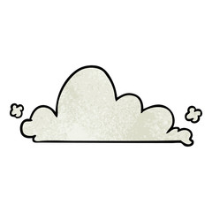 textured cartoon doodle of a white cloud
