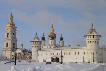 Fototapeta na wymiar Tobolsk is a town in Russia. Tobolsk Kremlin.