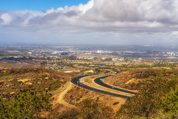 California State Route 73 viewed from the Vista Ridge Park