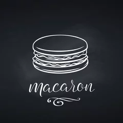 Keuken spatwand met foto Hand drawn macaron dessert © setory