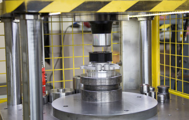 Close up of CNC machine at work