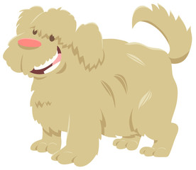 happy shaggy dog cartoon animal character