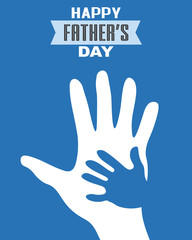 Happy fathers day. Papa and boy hands