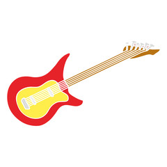 Fototapeta premium cartoon doodle of a guitar