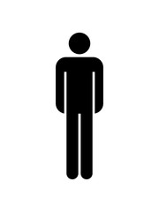 Fototapeta na wymiar pictogram mann figur männlich stehend neutral zeichen symbol mensch silhouette logo design