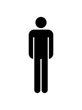 pictogram mann figur männlich stehend neutral zeichen symbol mensch silhouette logo design