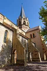 Fototapeta na wymiar Eglise Notre Dame de l'Assomption, Rouffach, Alsace, Haut-Rhin, Grand Est, France
