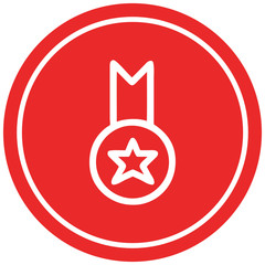 medal award circular icon