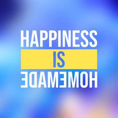 Naklejka na ściany i meble happiness is homemade. Life quote with modern background vector