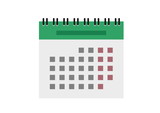 calendar icon isolated vector image in flat style