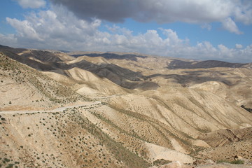 Wadi Qelt in Judean desert near Jericho, nature, stone, rock and oasis. Unseen, unknown, unexplored...