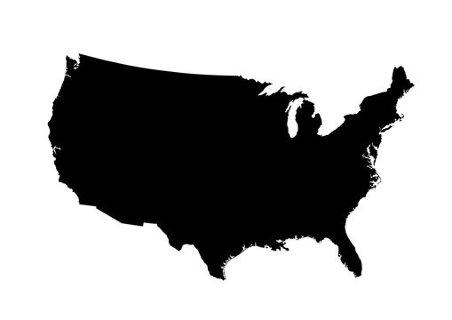 USA map icon simple style vector isolated image