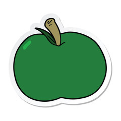 sticker of a cartoon apple