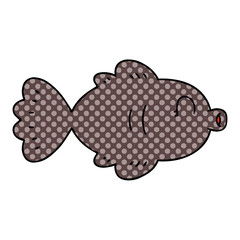 quirky comic book style cartoon fish