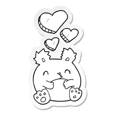 Obraz na płótnie Canvas sticker of a cute cartoon bear