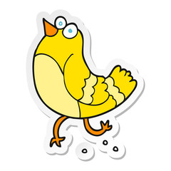 sticker of a cartoon bird