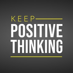 Naklejka na ściany i meble keep positive thinking. Motivation quote with modern background vector