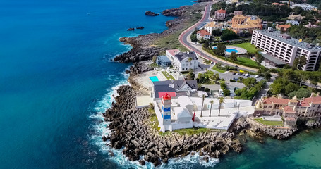 Vista do Farol de Santa Marta em Cascais Portugal © moedas1
