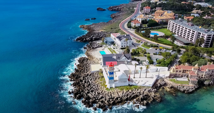 Vista do Farol de Santa Marta em Cascais Portugal