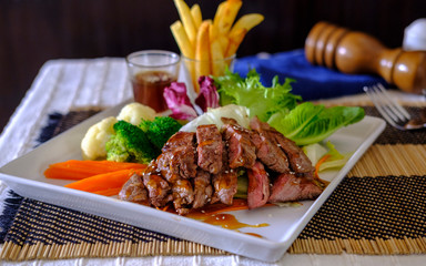 Grilled beef teriyaki