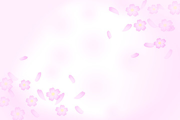 Fototapeta na wymiar Background material that Sakura Fubuki dances. 桜吹雪が舞う背景素材