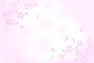 Fototapeta premium Background material that Sakura Fubuki dances. 桜吹雪が舞う背景素材