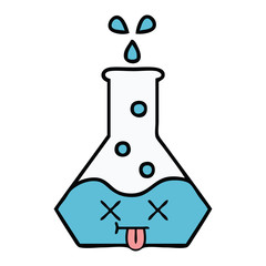cute cartoon science beaker