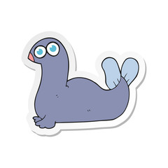 sticker of a cartoon seal
