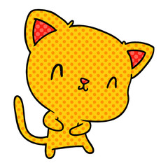 cartoon of cute kawaii cat