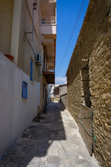 A narrow street in a Cypriot village