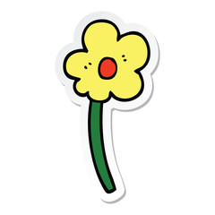 sticker of a cartoon flower