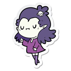 sticker of a cartoon vampire