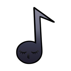 gradient shaded cartoon musical note