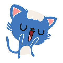 cartoon of cute kawaii cat